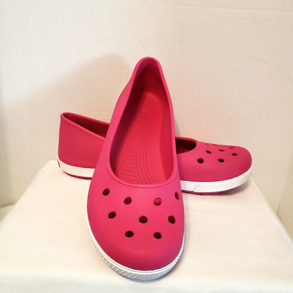 Crocs Crocband Airy Flat Slip On Shoes Hot Pink 14379 Comfort Slides; Women’s 11